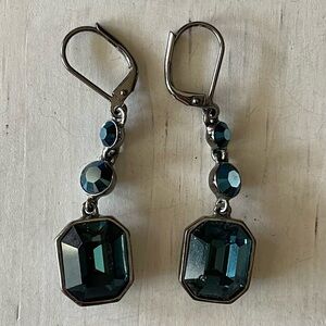 Givenchy dark blue pierced fashion dangling earrings